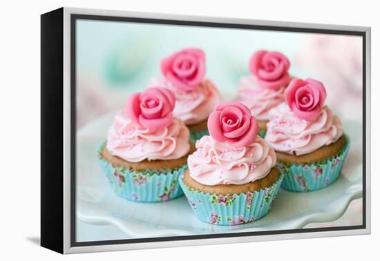 Vintage Cupcakes-Ruth Black-Framed Premier Image Canvas