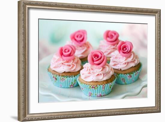 Vintage Cupcakes-Ruth Black-Framed Photographic Print