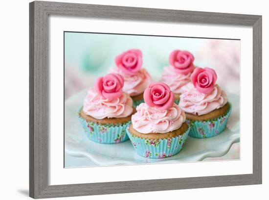 Vintage Cupcakes-Ruth Black-Framed Photographic Print