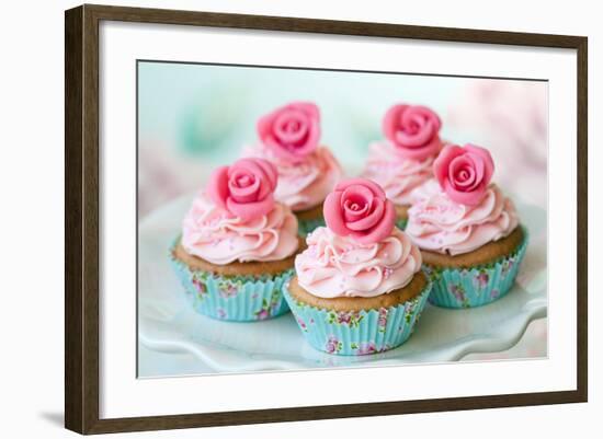 Vintage Cupcakes-Ruth Black-Framed Photographic Print