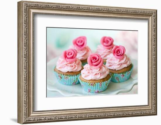 Vintage Cupcakes-Ruth Black-Framed Photographic Print