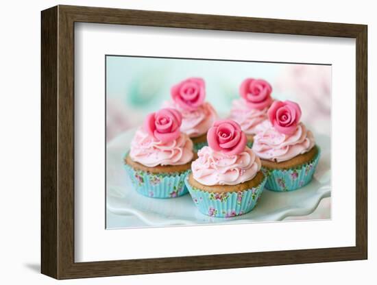 Vintage Cupcakes-Ruth Black-Framed Photographic Print