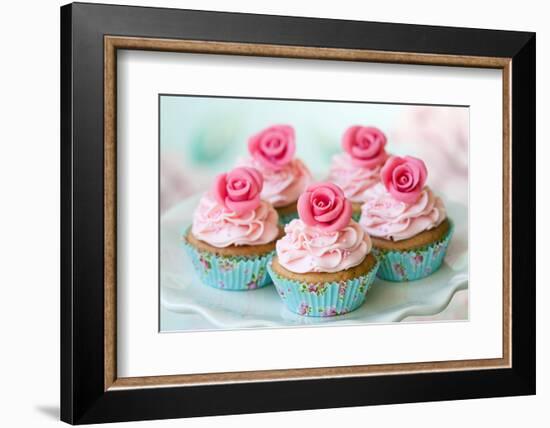 Vintage Cupcakes-Ruth Black-Framed Photographic Print