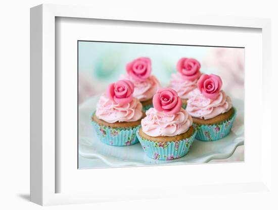 Vintage Cupcakes-Ruth Black-Framed Photographic Print