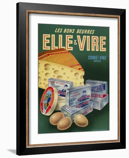 Vintage Dairy Ad France-null-Framed Giclee Print