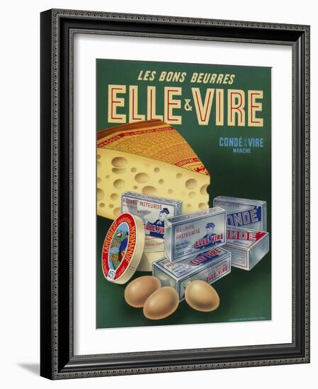 Vintage Dairy Ad France-null-Framed Giclee Print