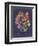 Vintage Dark Floral on Indigo II-null-Framed Premium Giclee Print