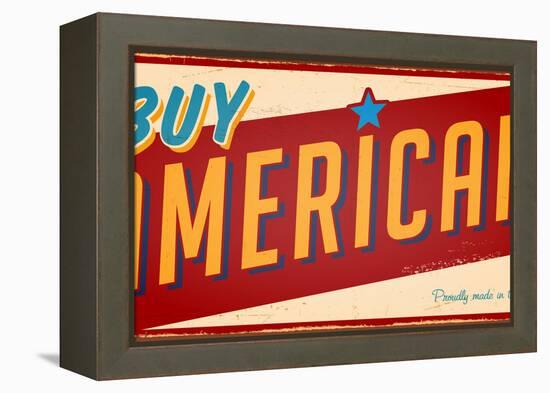 Vintage Design -  Buy American-Real Callahan-Framed Premier Image Canvas