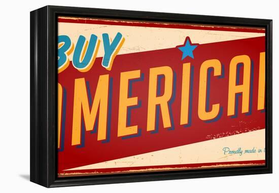 Vintage Design -  Buy American-Real Callahan-Framed Premier Image Canvas