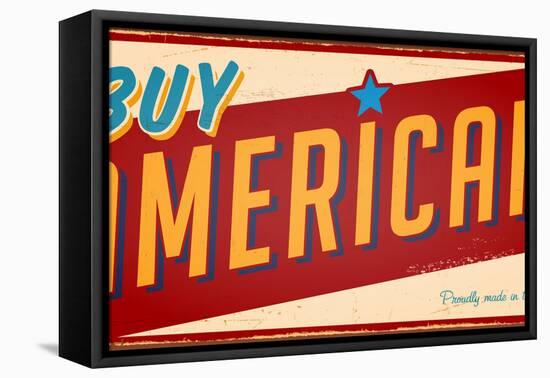 Vintage Design -  Buy American-Real Callahan-Framed Premier Image Canvas