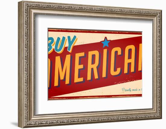 Vintage Design -  Buy American-Real Callahan-Framed Photographic Print