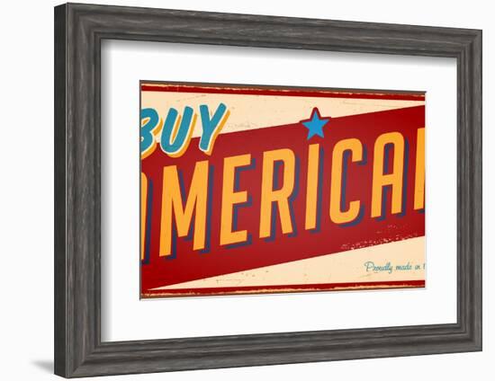 Vintage Design -  Buy American-Real Callahan-Framed Photographic Print