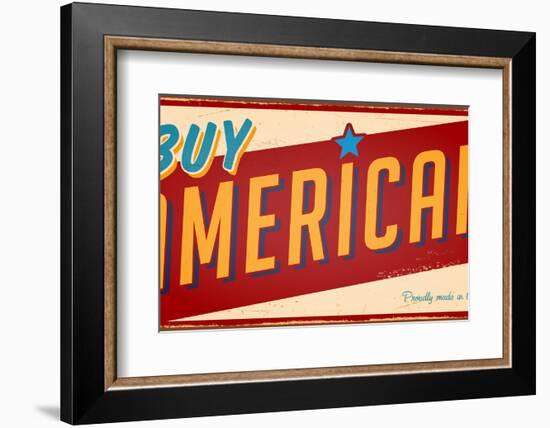 Vintage Design -  Buy American-Real Callahan-Framed Photographic Print