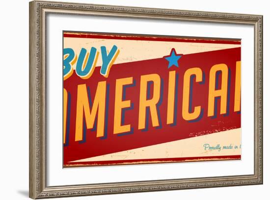 Vintage Design -  Buy American-Real Callahan-Framed Photographic Print