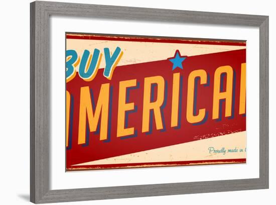 Vintage Design -  Buy American-Real Callahan-Framed Photographic Print