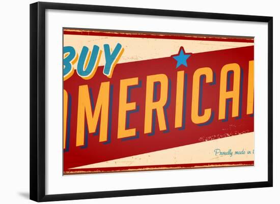 Vintage Design -  Buy American-Real Callahan-Framed Photographic Print