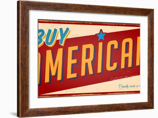 Vintage Design -  Buy American-Real Callahan-Framed Photographic Print