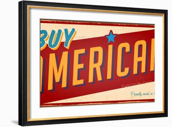 Vintage Design -  Buy American-Real Callahan-Framed Photographic Print