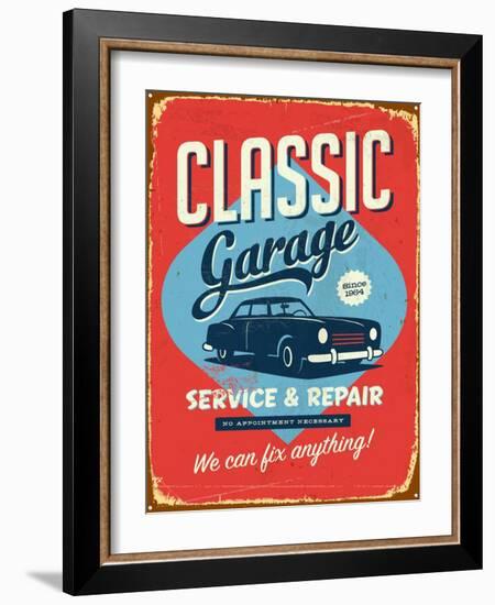 Vintage Design -  Classic Garage-Real Callahan-Framed Art Print