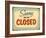 Vintage Design -  Closed-Real Callahan-Framed Art Print