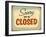 Vintage Design -  Closed-Real Callahan-Framed Art Print