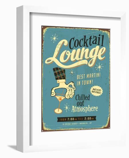 Vintage Design -  Cocktail Lounge-Real Callahan-Framed Art Print