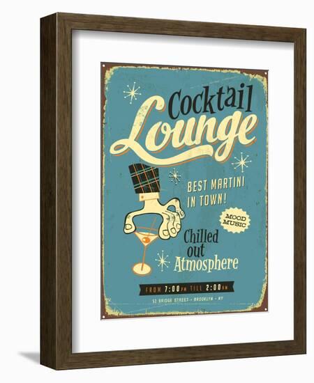 Vintage Design -  Cocktail Lounge-Real Callahan-Framed Premium Giclee Print