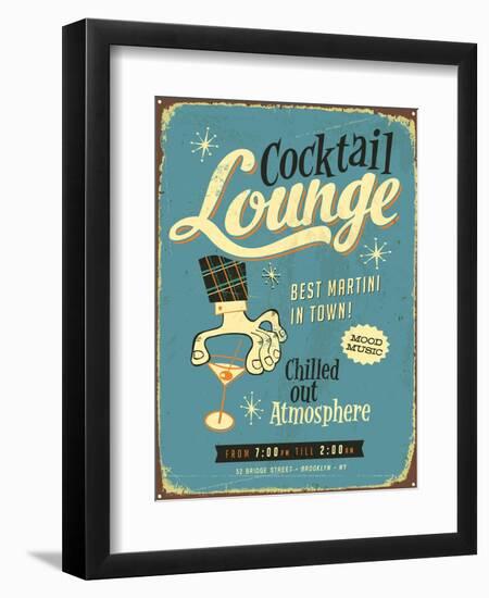 Vintage Design -  Cocktail Lounge-Real Callahan-Framed Premium Giclee Print