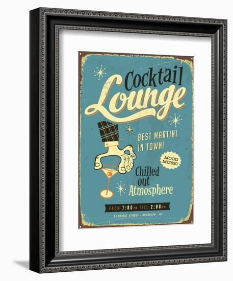 Vintage Design -  Cocktail Lounge-Real Callahan-Framed Premium Giclee Print