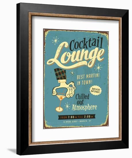 Vintage Design -  Cocktail Lounge-Real Callahan-Framed Art Print