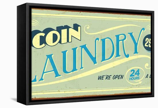 Vintage Design -  Coin Laundry-Real Callahan-Framed Premier Image Canvas