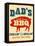 Vintage Design -  Dad's BBQ-Real Callahan-Framed Premier Image Canvas
