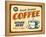 Vintage Design -  Fresh Brewed Coffee-Real Callahan-Framed Stretched Canvas