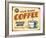 Vintage Design -  Fresh Brewed Coffee-Real Callahan-Framed Art Print