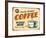 Vintage Design -  Fresh Brewed Coffee-Real Callahan-Framed Art Print