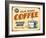 Vintage Design -  Fresh Brewed Coffee-Real Callahan-Framed Art Print