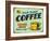 Vintage Design -  Fresh Brewed Coffee-Real Callahan-Framed Art Print