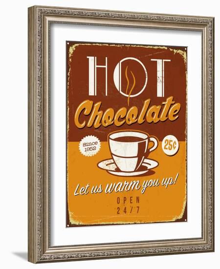 Vintage Design -  Hot Chocolate-Real Callahan-Framed Art Print