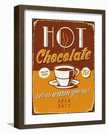 Vintage Design -  Hot Chocolate-Real Callahan-Framed Art Print