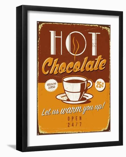 Vintage Design -  Hot Chocolate-Real Callahan-Framed Art Print