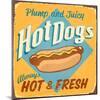 Vintage Design -  Hot Dogs-Real Callahan-Mounted Art Print