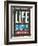 Vintage Design -  Life Is Simple, It's Not Just Easy-Real Callahan-Framed Art Print