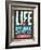 Vintage Design -  Life Is Simple, It's Not Just Easy-Real Callahan-Framed Art Print