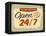 Vintage Design -  Open 24/7-Real Callahan-Framed Stretched Canvas