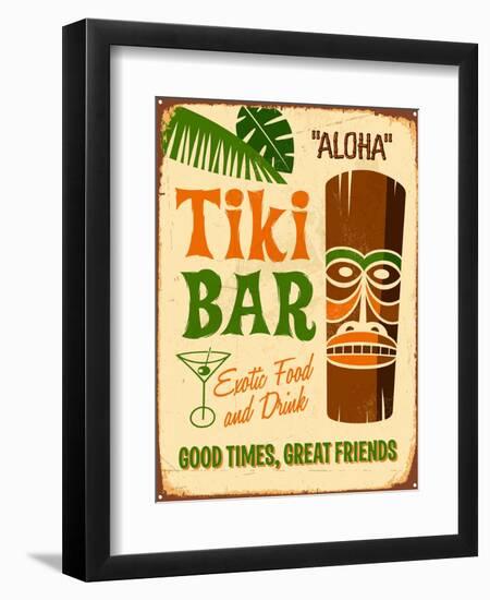 Vintage Design -  Tiki Bar-Real Callahan-Framed Premium Giclee Print