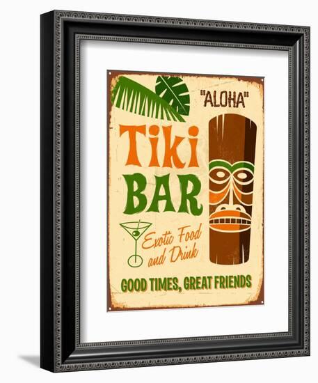 Vintage Design -  Tiki Bar-Real Callahan-Framed Premium Giclee Print