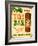 Vintage Design -  Tiki Bar-Real Callahan-Framed Art Print