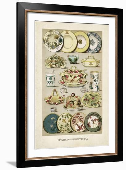 Vintage Dinner China-The Vintage Collection-Framed Giclee Print