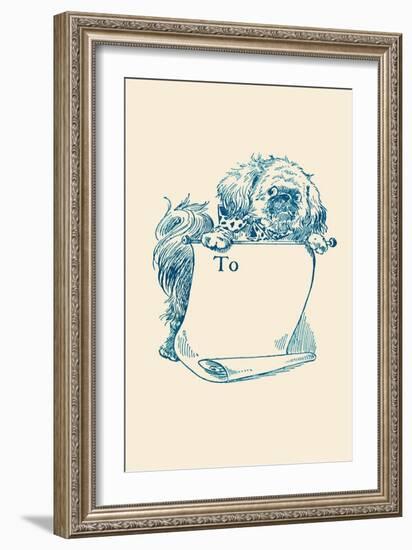 Vintage Dog Book Plate-Eugene Field-Framed Art Print