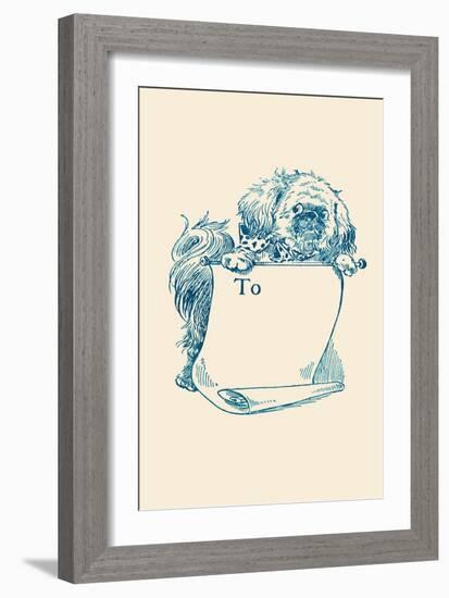 Vintage Dog Book Plate-Eugene Field-Framed Art Print